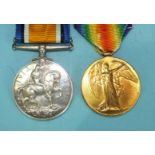 A WWI pair awarded to 2494 Pte R J Champion Devon R: British War and Victory Medals, (2).