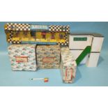 Scalextric Accessories: A208 Control Tower, A211 First Aid Hut, A239 Track Lighting Set, F300 Pit