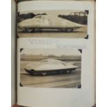 A fascinating Motor Racing album c1959 containing approximately 450 black and white photographs,