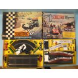 A quantity of Scalextric, to include: Set FJ.31, with two slot cars, Set HP1 set extension pack, a