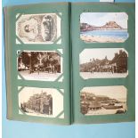 An album of approximately 300 postcards, early-20th century, mainly UK topographical.