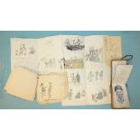 A small sketch book containing many pencil portraits, possibly by R S Campbell, c1900 and various