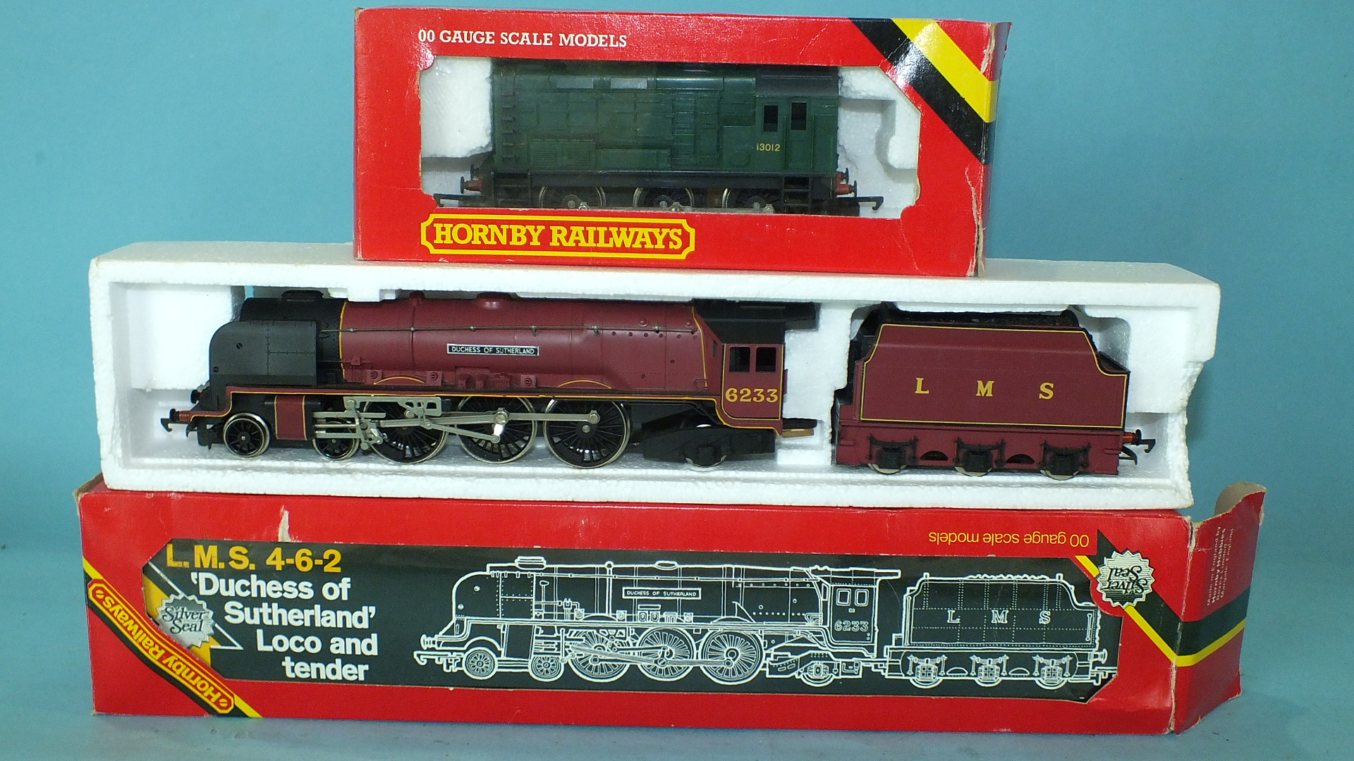 Hornby OO gauge, R066 Duchess Class LMS 4-6-2 locomotive 'Duchess of Sutherland', no. 6233, boxed