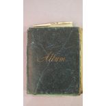 A Late-Victorian album or commonplace book containing watercolours, drawings, pen and ink