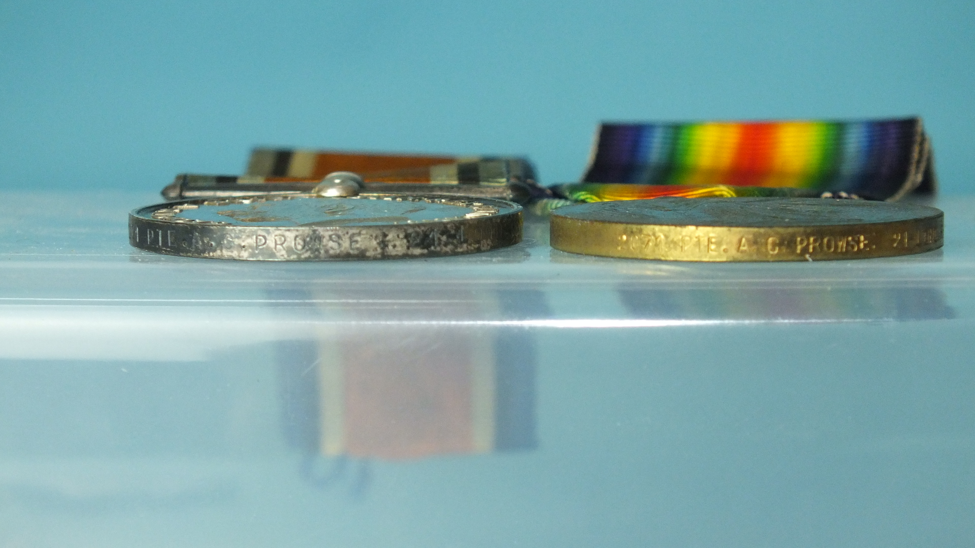 A WWI trio awarded to 2071 Pte A C Prowse 21 London R: 1914-15 Star, British War and Victory - Image 3 of 3