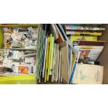 A large quantity of trade cards, modern locomotive cards and 'Sun Stamps', in albums and loose.