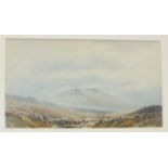 Paul, 'A pair of moorland scenes', signed watercolours, 17 x 32cm and four engravings after