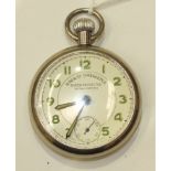 An Austrian-made shock-protected 'Railway Timekeeper' keyless pocket watch.