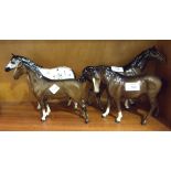 A collection of four Beswick horses, including: 'Appaloosa Stallion', colour way 2, 'Mare (facing