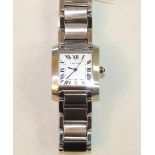 A replica Cartier Tank Francaise gent's wrist watch.