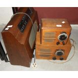 A Seidel & Naumann 'Erika' typewriter in case, a Murphy 186 wooden-cased radio and two other valve