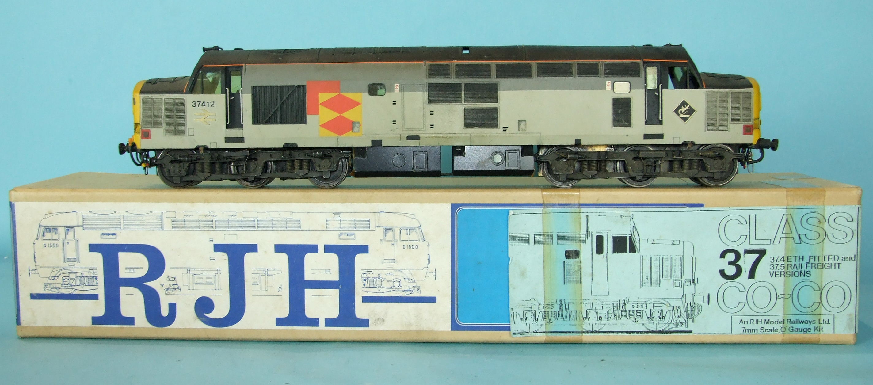 O gauge RJH kit model BR Class 37/4 diesel locomotive no.37412, boxed.