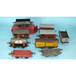 Hornby, O gauge, wagons: including Pennsylvania 82043 wagon and Mobil Oil Gargoyle tanker and a