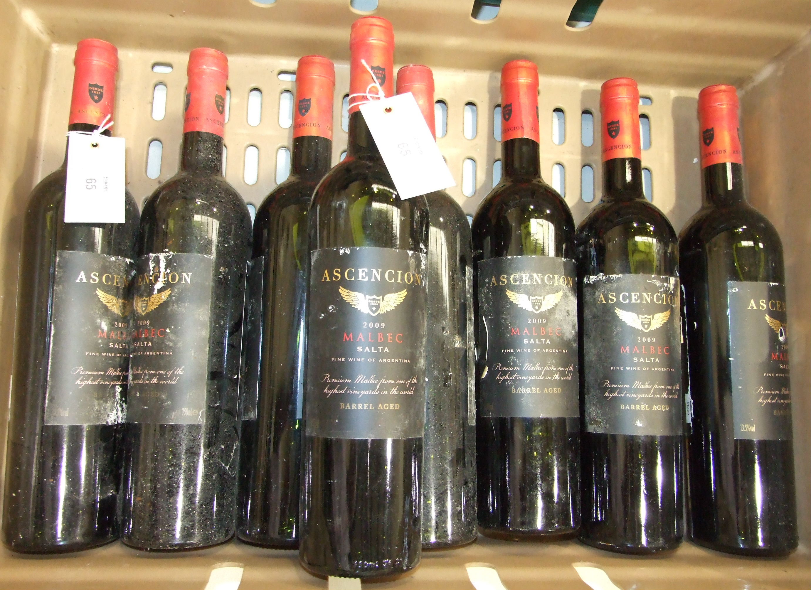 Ascension Malbec 2009, Argentina, 8 bottles.