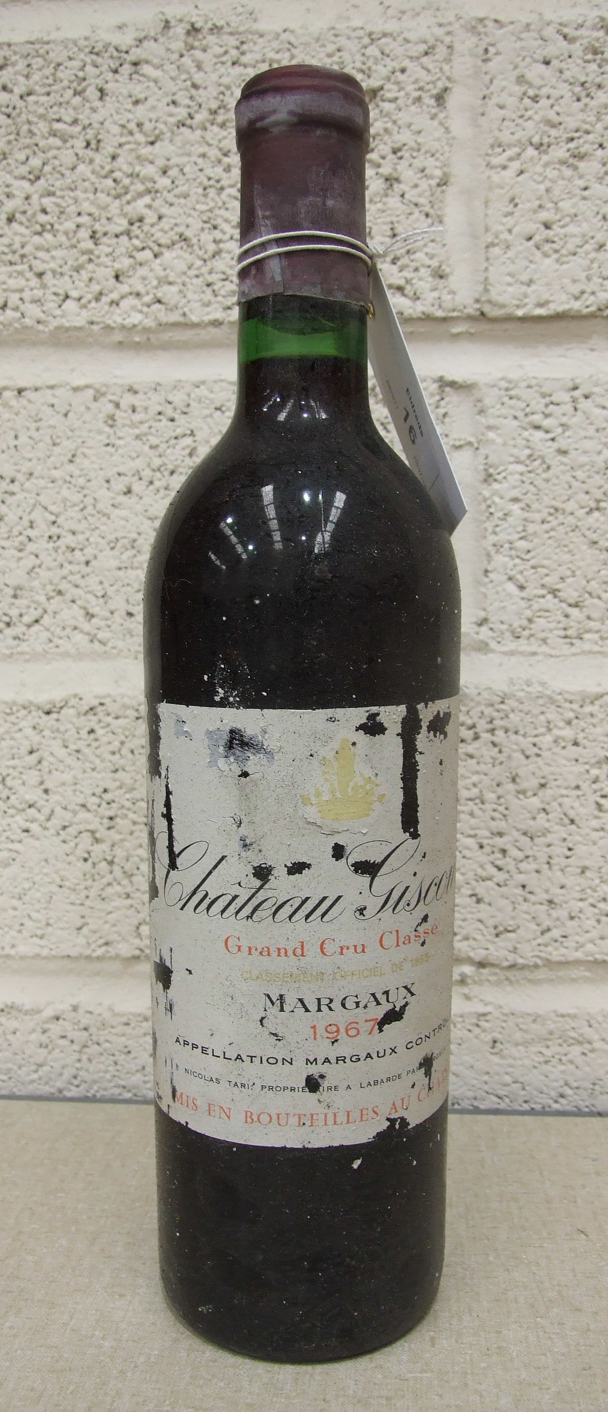 Chateau Giscours 1967, 1 bottle, 3ème Cru Margaux. - Image 2 of 2