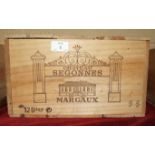 Chateau Segonnes 1995 Margaux, 12 bottles, made by Chateau Lascombes OWC.