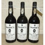 Warres 1979 Vintage Port, 3 bottles.