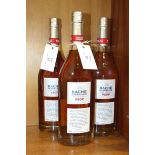 Bache-Gabrielsen VSOP Cognac, 3 bottles.