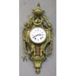 F Rötig au Hâvre, a 19th century French brass cartel clock in the Louis XV style, the case with