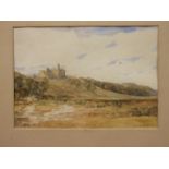 Alan Duncan WEOBLEY CASTLE, COAST OF GOWER, SOUTH WALES Signed watercolour, titled on label verso,