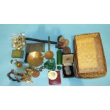 A collection of silver naval buttons, a gold mounted amber cigarette holder, a Meerschaum pipe