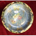 A Grimwades "Byzanta" ware lustre shallow bowl, the interior decorated with flowers and butterflies,