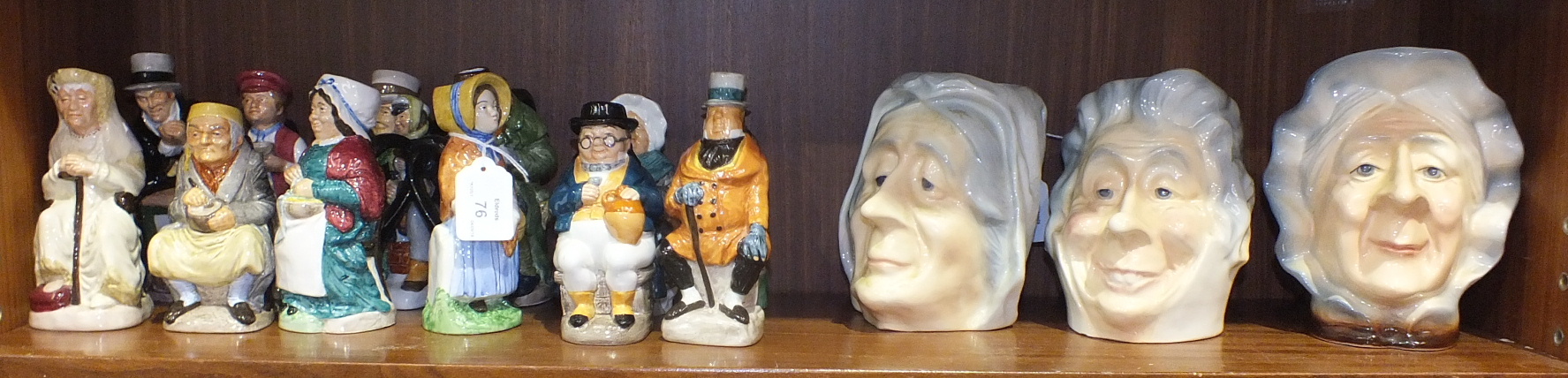 A set of twelve ceramic Wood & Sons 'The Charles Dickens Toby Jug Collection' for Franklin