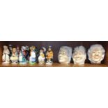 A set of twelve ceramic Wood & Sons 'The Charles Dickens Toby Jug Collection' for Franklin