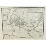 Two reproduction maps, 'Borough of Plymouth', engraved by John Cooke, 23.5 x 31.5cm, two