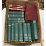 The People's Library, twenty-six leather-bound volumes, Charles Dickens, Works, eleven volumes, 1892