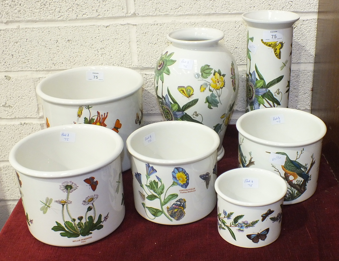 Four Portmeirion 'The Botanic Garden' graduated ceramic storage containers, 17cm, 14cm, 13cm, 8.