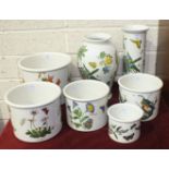 Four Portmeirion 'The Botanic Garden' graduated ceramic storage containers, 17cm, 14cm, 13cm, 8.