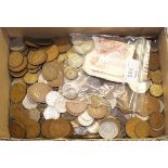 A quantity of British coinage.
