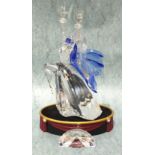 A Swarovski Collectors Society 'Magic of Dance Isadora-2002' colour crystal figure, with stand and