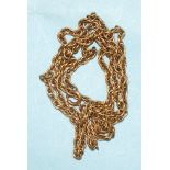 A 9ct gold rope-twist neck chain, 13.5g.