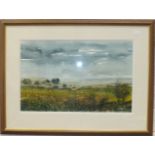 C Rex James, "Landscape", signed watercolour, 33 x 52cm, another, "The Yealm at Puslinch", titled