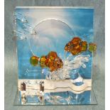 A Swarovski Collectors Society 'Wonders of the Sea - Harmony' colour crystal sculpture, with plaque,