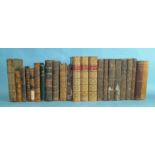 Bindings, a quantity of 18th and 19th century leather-bound books and others, later.