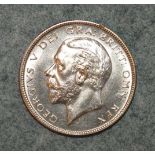 A George V proof second reverse 1927 half-crown, (mark to reverse).