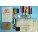 A WWI group of two medals awarded to George William Zoppi: Long Service and Good Conduct (M33244