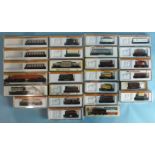 Arnold Rapido, N gauge, twenty-six Continental wagons, most in original boxes.