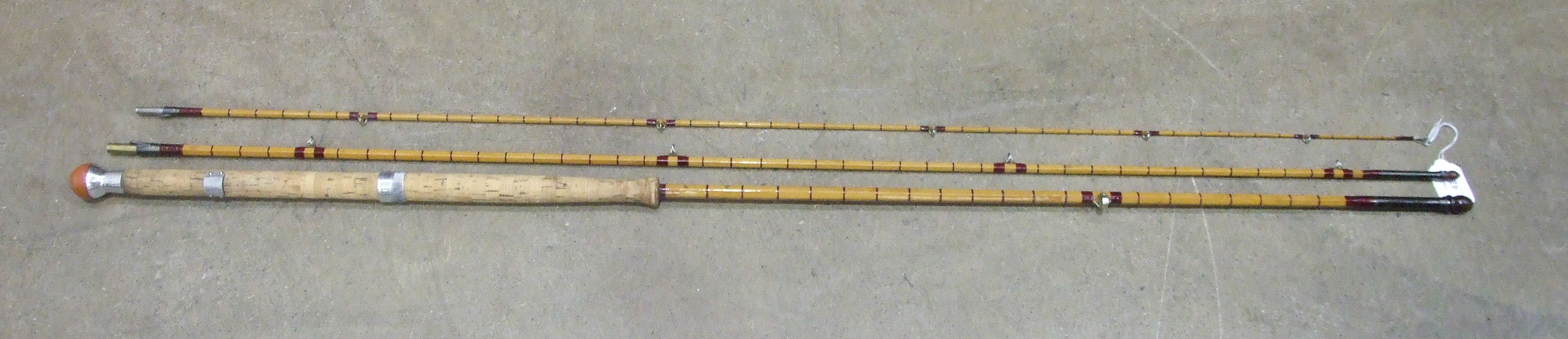 A Hardy's 12' three-piece split-cane rod "The AHE Wood Rod No.3" no. E64458, (restored). - Image 2 of 2