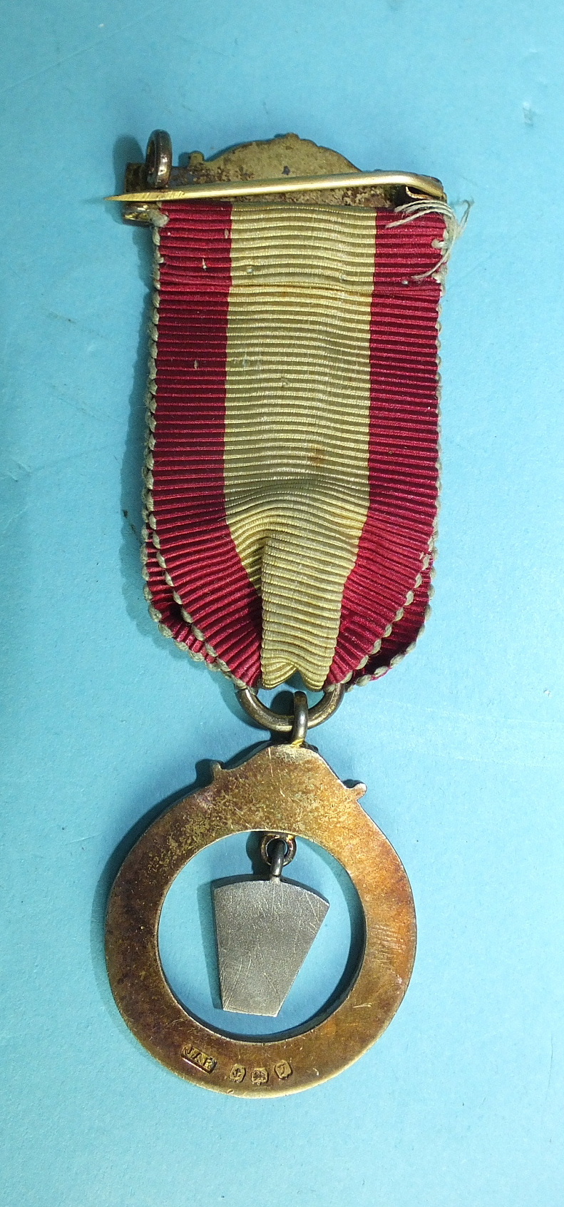 A silver gilt Founder's jewel for Caput Anguli Mark Lodge no.798. - Image 2 of 2