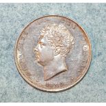 A George IV 1825 half-crown, mark to reverse.
