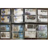 A large collection of mainly modern commemorative covers in albums and loose, in three boxes, with