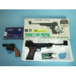 A Panther RO71 .177 target air pistol and BBM Olympic 6 .22 8-shot blank firing revolver, (2).