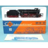 Roco, HO gauge, 4112 DB BR58 2-10-0 locomotive and tender, boxed, with instructions.