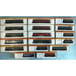 Arnold, N gauge, seventeen Continental coaches, most in original boxes.