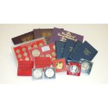 Two Royal Mint 1970 proof sets, a 1980 proof set and a collection of English and foreign coinage.