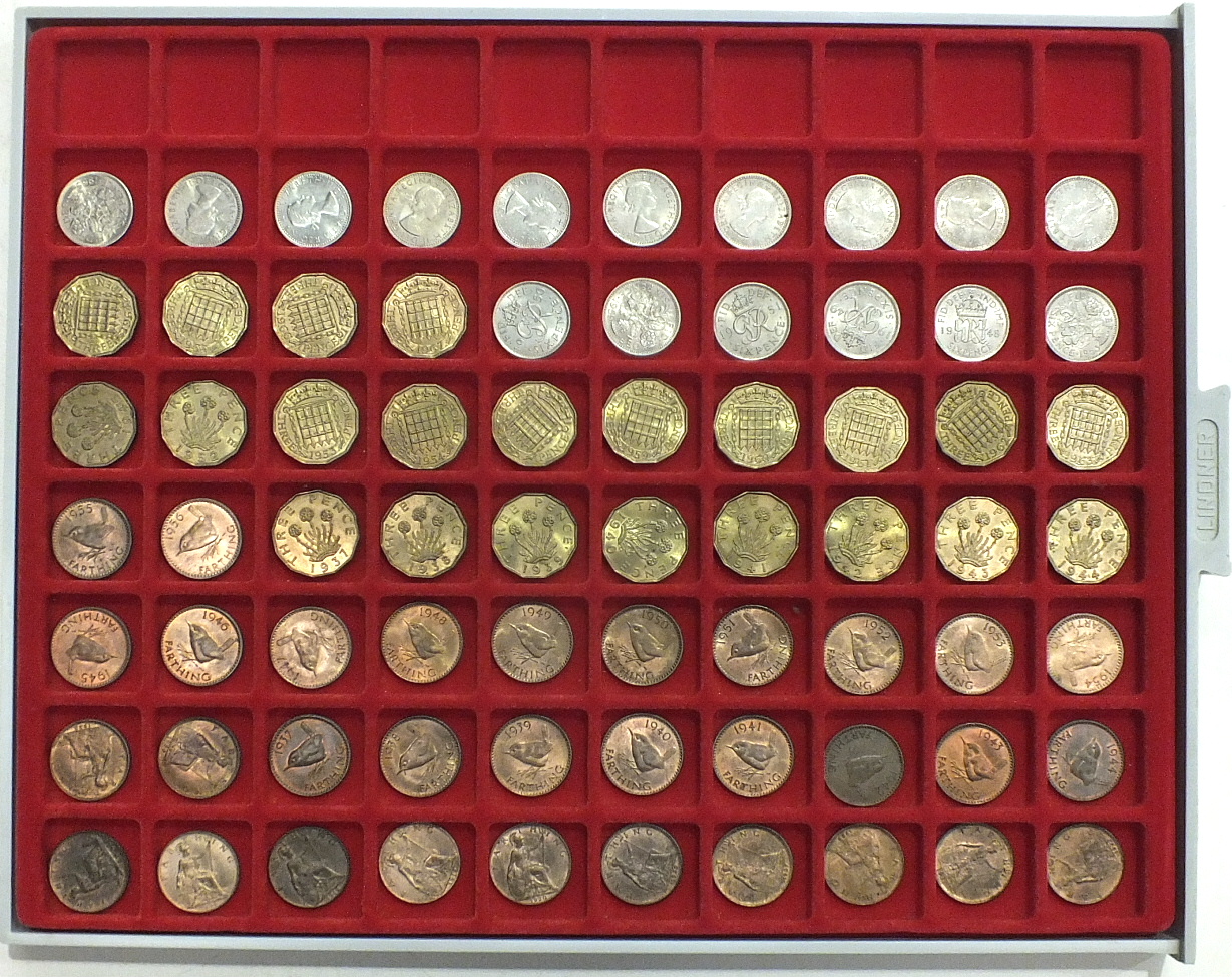 A collection of various coins including farthings, halfpennies, etc, with lustre and other British - Image 2 of 5